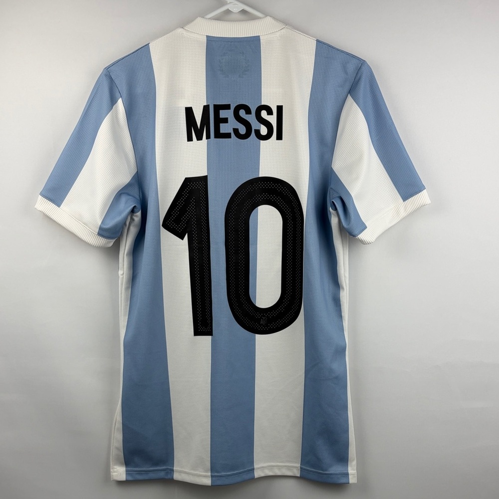 Adidas Argentina Messi #10 Jersey AFA Anniversary Blue White Gold NWT Men’s S - Picture 2 of 8
